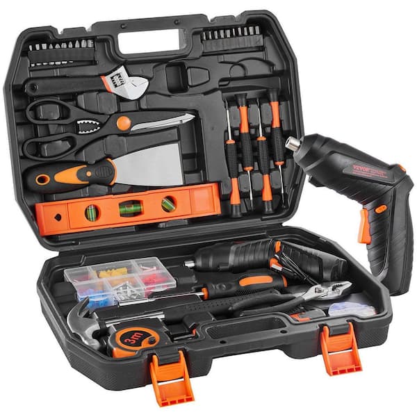 96-Piece Household Hand Tool Set Cordless Screwdriver Tool Case, Tool Kit