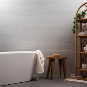 Bianco Dolomite 24 in. x 48 in. Polished Porcelain Stone Look Floor and Wall Tile (16 sq. ft./Case)