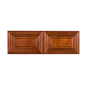 Cambridge Assembled 36x12x24 in. Wall Cabinet with 2 Doors No Shelf in Chestnut