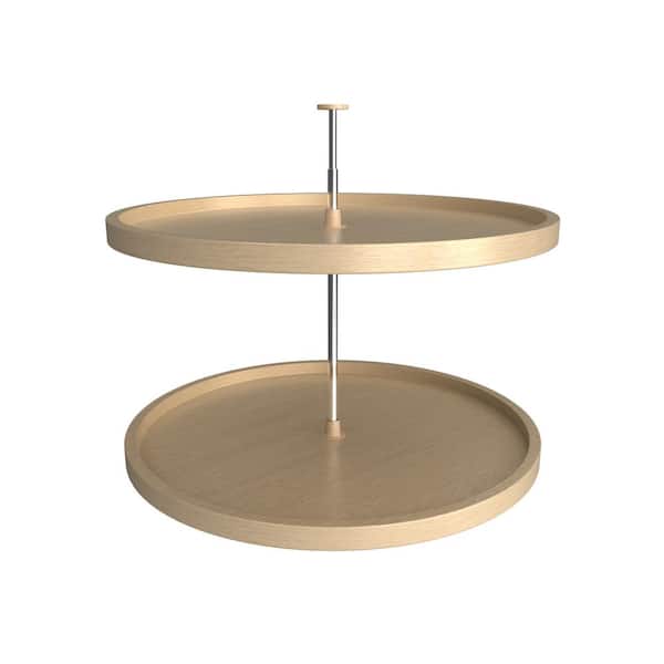 Rev-A-Shelf 2-Shelf and 32 in. Banded Wood Full Circle Lazy Susan