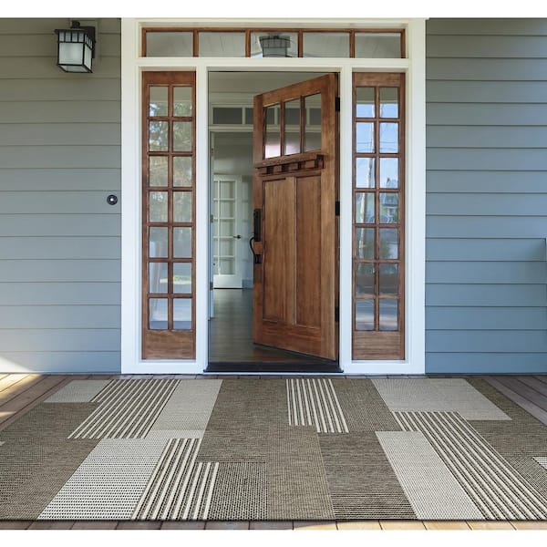 Monaco Starboard Grey-Sand 4 ft. x 5 ft. Indoor/Outdoor Area Rug