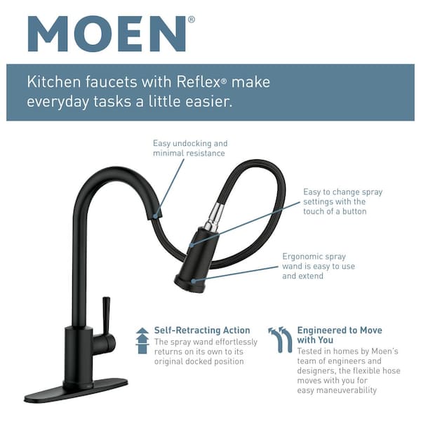 Milton Single-Handle Pull-Down Sprayer Kitchen Faucet with Reflex and Power Clean Attachments in Mediterranean Bronze