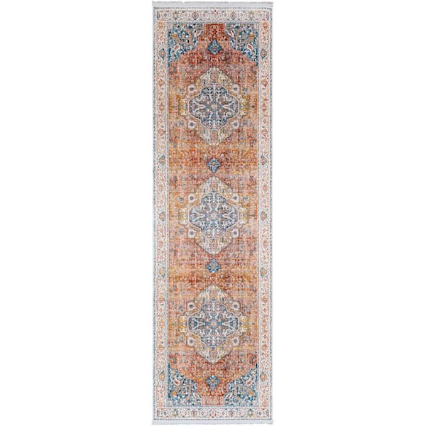 Artistic Weavers Christa Rust Medallion 3 ft. x 9 ft. Indoor Runner Rug