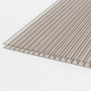 Thermoclear 48 in. x 96 in. x 1/4 in. (6mm) Bronze Multiwall Polycarbonate Sheet