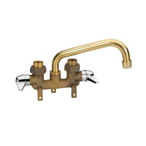 Dual-Handle Utility Faucet in Chrome Rought Brass