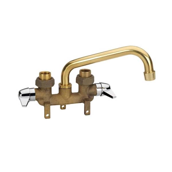 Lukvuzo Dual-Handle Utility Faucet in Chrome Rought Brass