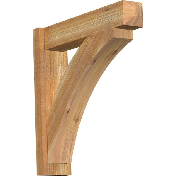 Ekena Millwork 6 in. x 26 in. x 26 in. Western Red Cedar Thorton Craftsman Rough Sawn Outlooker