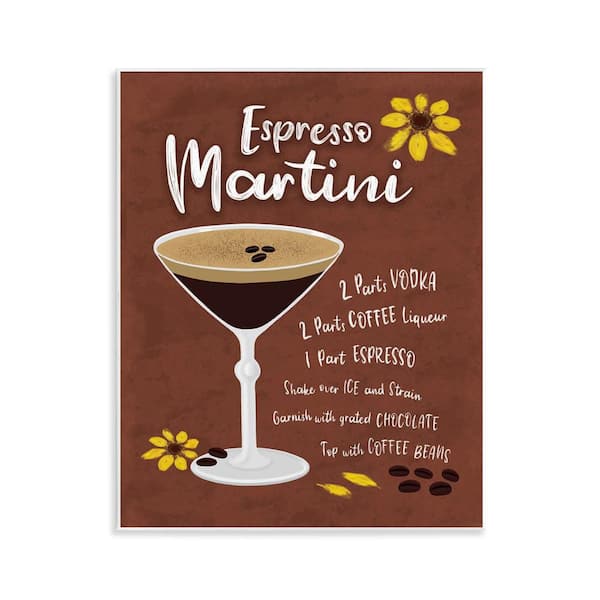 Stupell Industries Espresso Martini with Recipe by Deborah Curiel Unframed Food Graphic Art Print 14 in. x 11 in.