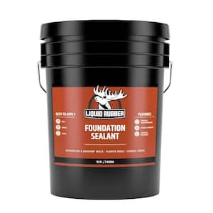 Liquid Rubber Concrete Foundation and Basement Sealant, 640 oz. Black