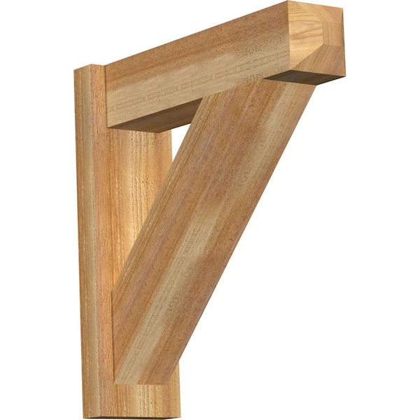 Ekena Millwork 6 in. x 22 in. x 22 in. Western Red Cedar Traditional Craftsman Rough Sawn Outlooker