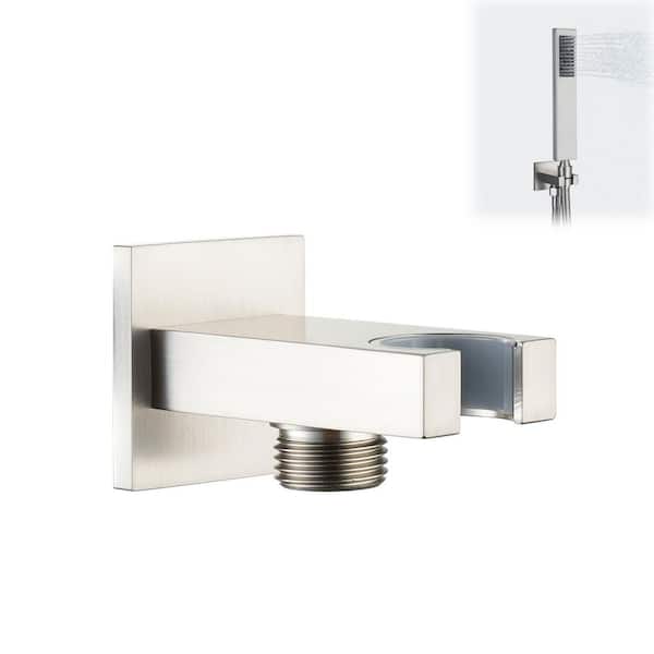 Flat Wall-Mount Hand Shower Holder in Brushed Nickel