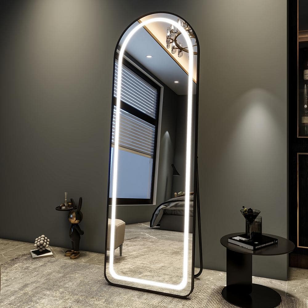 XRAMFY Arched Full Length Mirror 58x18 Floor Mirrors with Aluminum Alloy  Frame Free-Standing Wall Mounted Floor Mirrors or Large Dressing Mirror