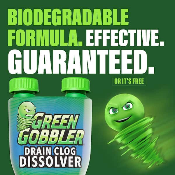 Green Gobbler 31 oz. Drain and Toilet Clog Dissolver Premeasured  Applications G0015 - The Home Depot