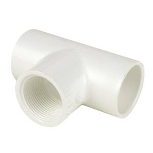 5 in. x 5 in. x 4 in. Schedule 40 PVC Reducing Tee SxSxFPT