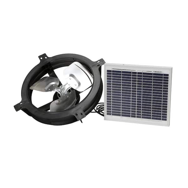 Air Vent 800 CFM Black Solar Powered Gable Mount Solar Attic Fan