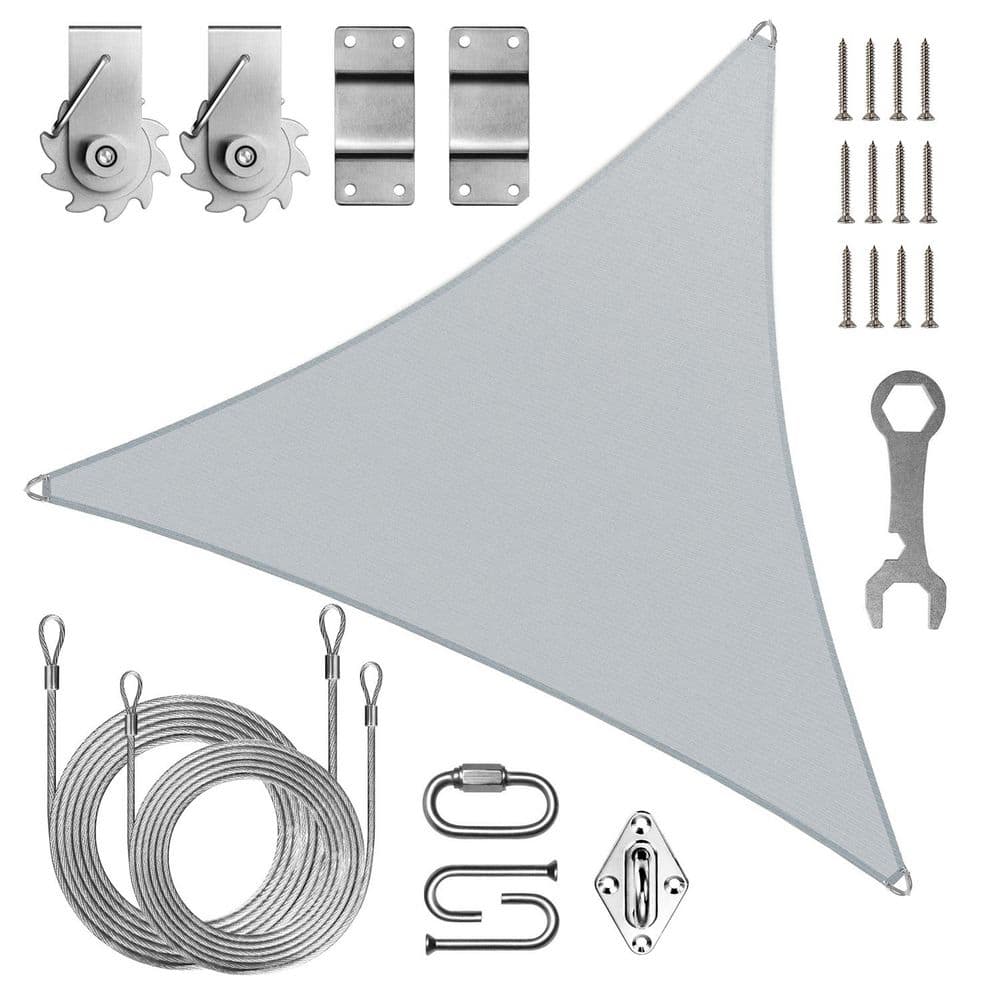 Pro Ring 26 ft. x 26 ft. x 26 ft. Triangle Sun Shade Sail with Hardware TAWAL-Grey price history on PriceWatchPro