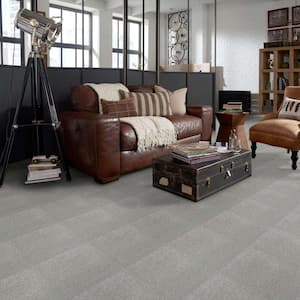 Coral Reef I - Old Pewter - Gray 65.5 oz. Nylon Texture Installed Carpet