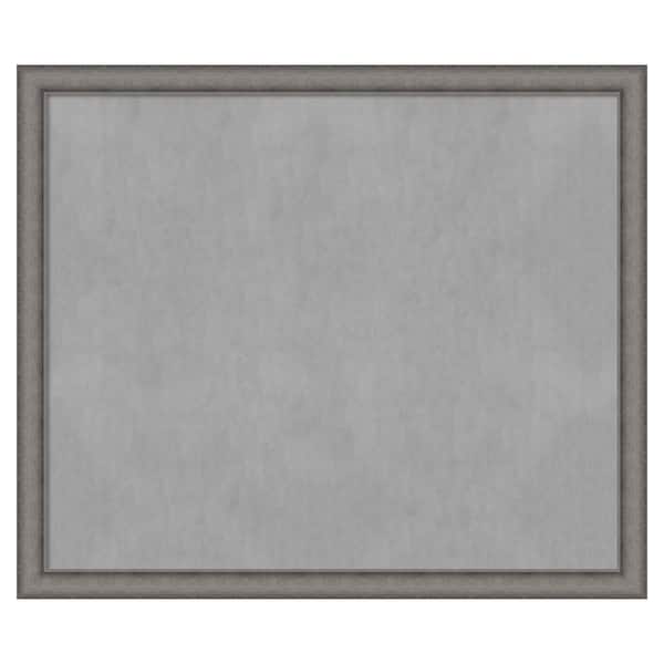 Burnished Concrete 52 in. x 44 in. Framed Magnetic Board