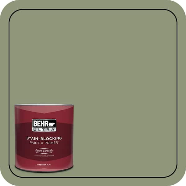 BEHR ULTRA 1 qt. #420F-5 Olivine Extra Durable Flat Interior Paint & Primer