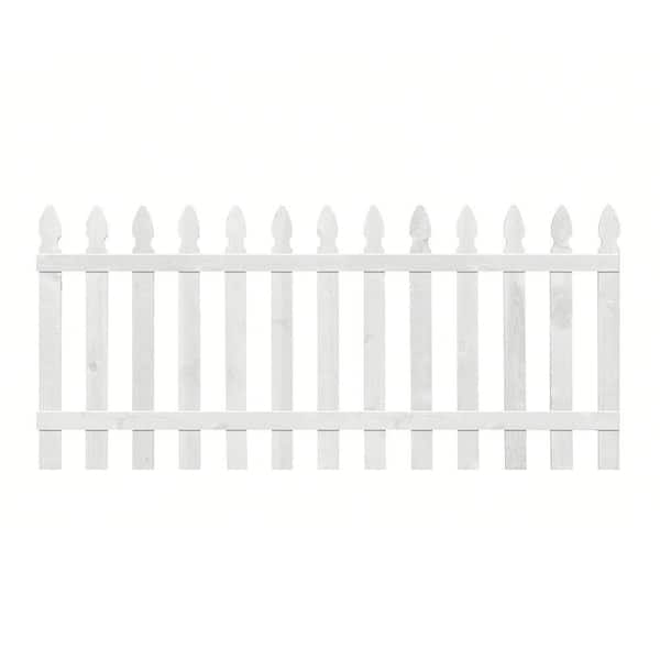 3-ft x 8-ft Cedar French Gothic Spaced Picket Fence Panel in the Wood Fence  Panels department at