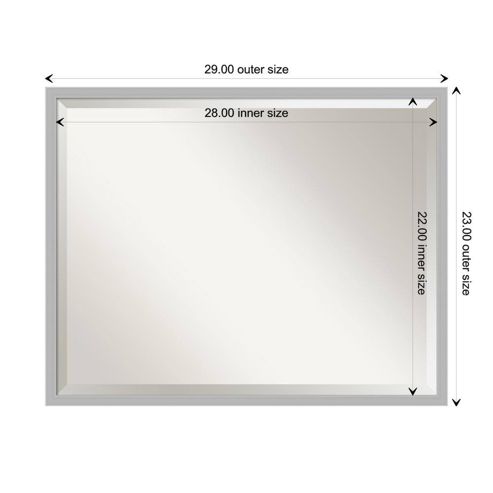 Hera Chrome Polished 23"x29" Bathroom Vanity Wall Mirror
