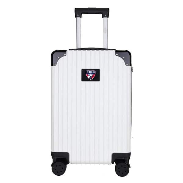 Mojo FC Dallas 21 in. Exec 2-Toned Carry on Spinner Luggage- White