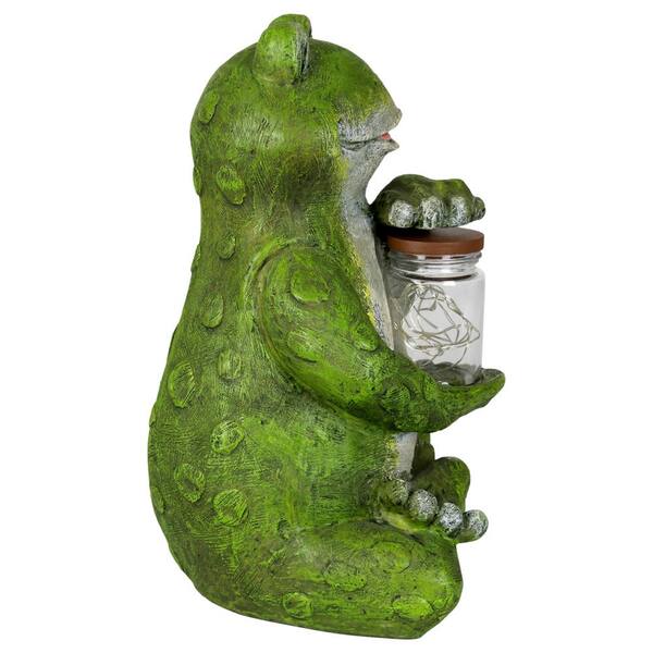 Yard 7L x 6W x 11H & Patio Green Frog Resin Garden Statue Holding a Mason Jar w/ Firefly String Lights Cute Frog Decor for Garden Exhart Solar Frog Statue with LED Firefly Lights Glass Jar Yard 7L x 6W x 11H & Patio Green Frog Resin Garden Statue Holding a Mason Jar w/ Firefly String Lights Cute Frog Decor for Garden Exhart Solar Frog Statue with LED Firefly Lights Glass Jar