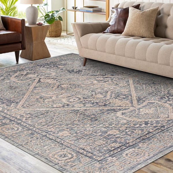 Concord Global Trading Mystic Medallion Blue 8 ft. x 10 ft