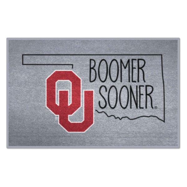 Oklahoma Sooners Southern Style Gray 1.5 ft. x 2.5 ft. Starter Area Rug