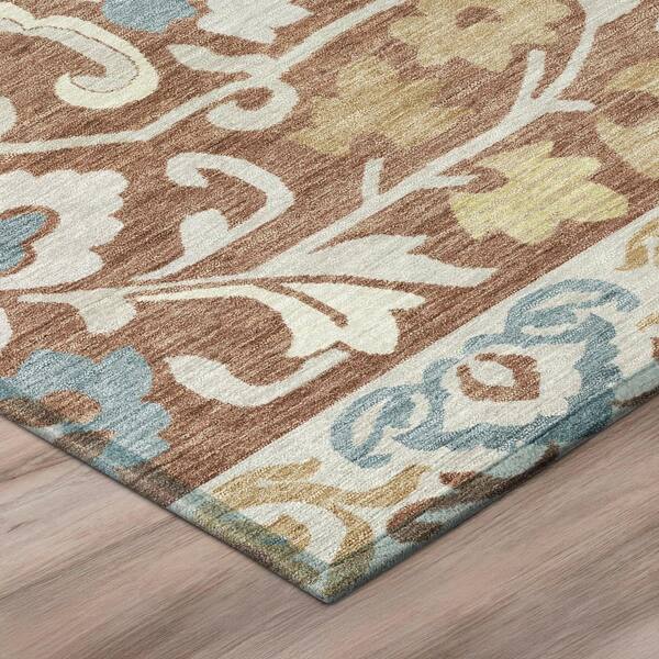 Chantille Machine Washable Indoor/Outdoor Abstract ACN3159 Rust 5 ft. x 7 ft. 6 in. Area Rug