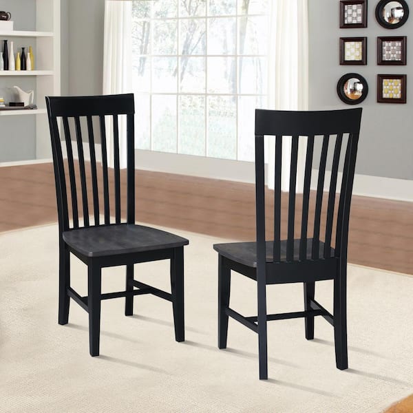 Black/Coal Tall Mission Chair (Set of 2)