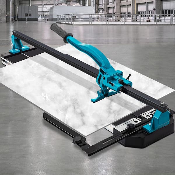 Tile Cutter 48 in. Manual Tile Cutter with 0.6 in. Aluminum Blade and Replacement Blade Non slip hand grip
