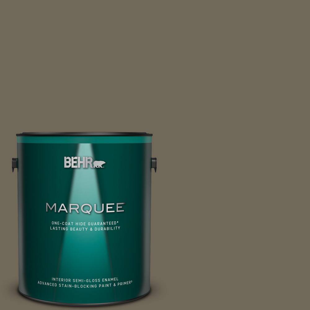 BEHR MARQUEE 1 gal. 770D6 Sandwashed Driftwood SemiGloss Enamel