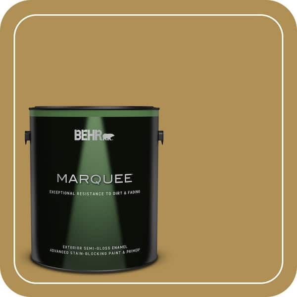 BEHR MARQUEE 1 gal. #350D-6 Bronze Green Semi-Gloss Enamel Exterior Paint & Primer