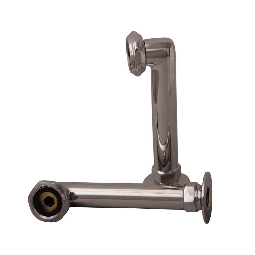 Elegant Polished Chrome Centerset Bathtub Faucet with Porcelain Handles