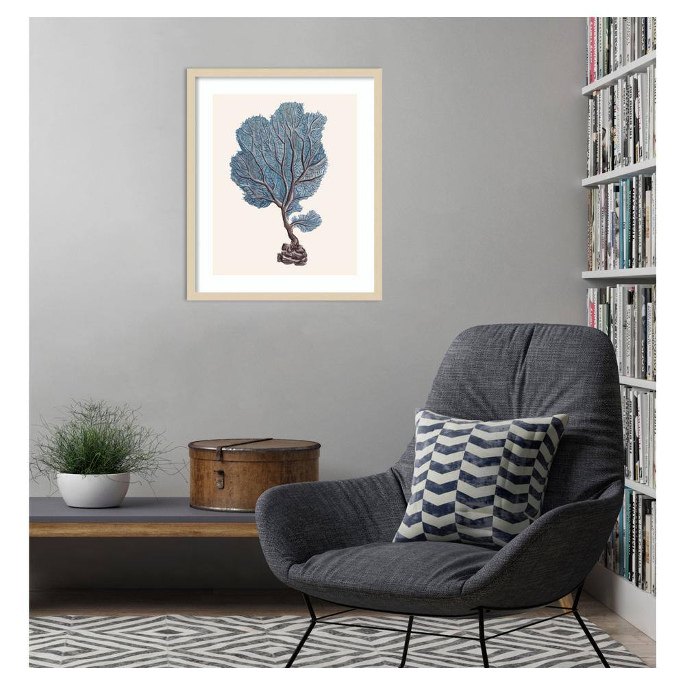 Indigo Reef IV Blue and Natural Framed Wall Art Print
