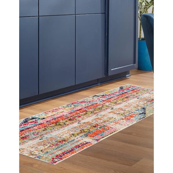 Unique Loom Yosemite Sedona Rug Multi/Blue 2' 2 x 6' 9 Runner