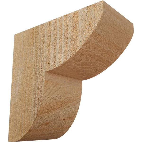 Ekena Millwork 4 in. x 8 in. x 8 in. Douglas Fir Carmel Smooth Corbel