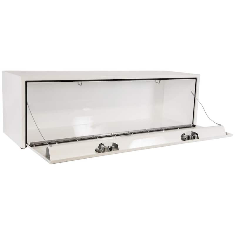 18 in. x 18 in. x 48 in. White Steel Underbody Truck Tool Box