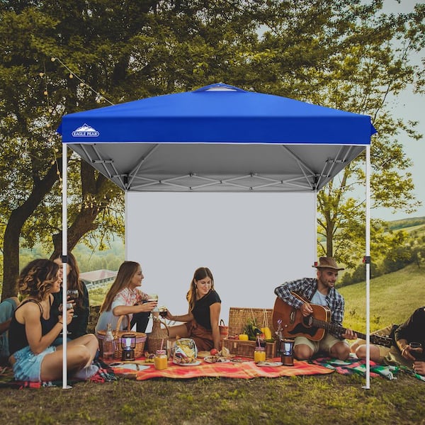 EAGLE PEAK 8 ft. x 8 ft. Straight Leg Instant Canopy Pop Up Tent Sheter with One Wall