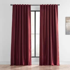 Ruby Solid Rod Pocket Room Darkening Curtain - 50 in. W x 108 in. L (1 Panel)