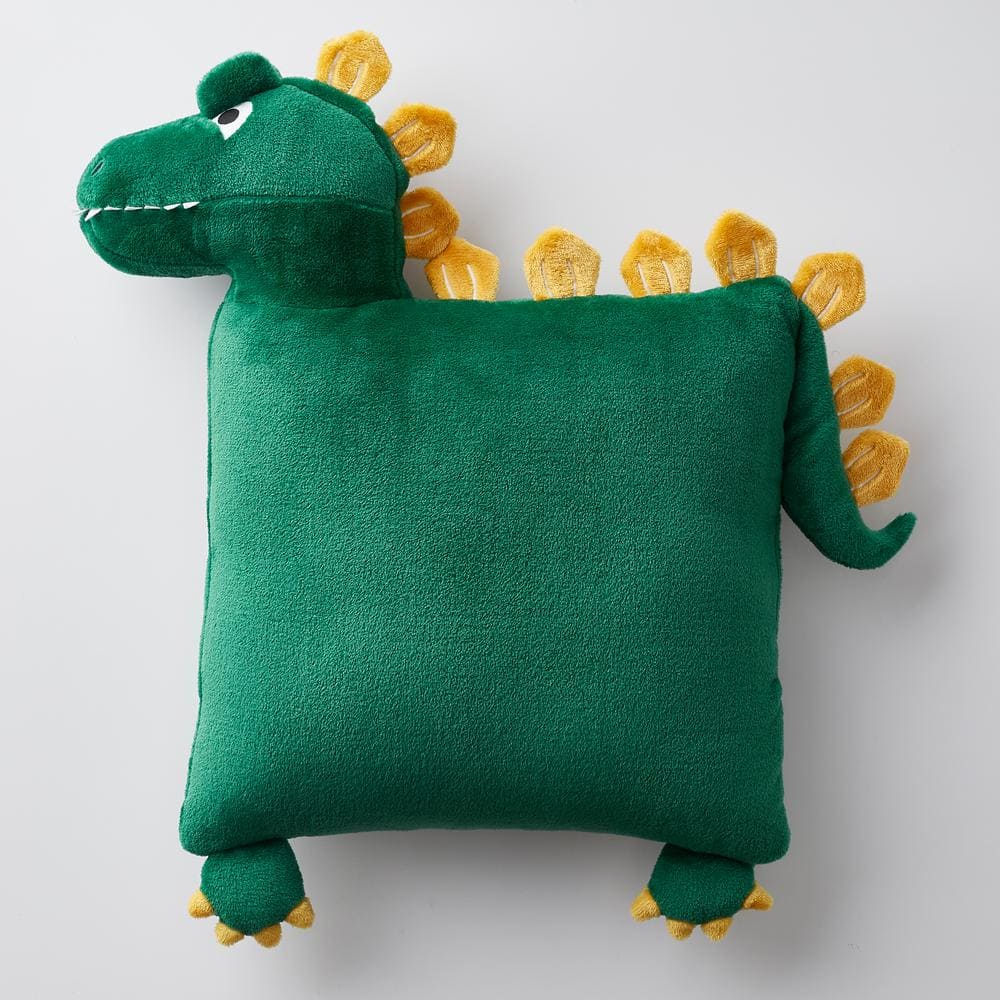 The Company Store Plush Dino Character Green 18 in. Square Pillow 38263-S18- DINO - The Home Depot