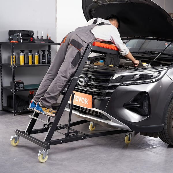 Automotive Topside Creeper Engine Creeper 42.5 in. to 64.8 in., 400 lbs. Capacity 4 Swivel Caster Wheels, Foldable