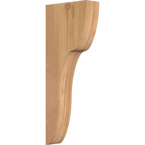 Ekena Millwork 3-1/2 in. x 10 in. x 26 in. Western Red Cedar Carmel Smooth Corbel