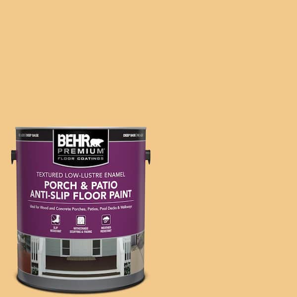 BEHR PREMIUM 1 gal. #HDC-CL-16 Beacon Yellow Textured Low-Lustre Enamel Interior/Exterior Porch and Patio Anti-Slip Floor Paint