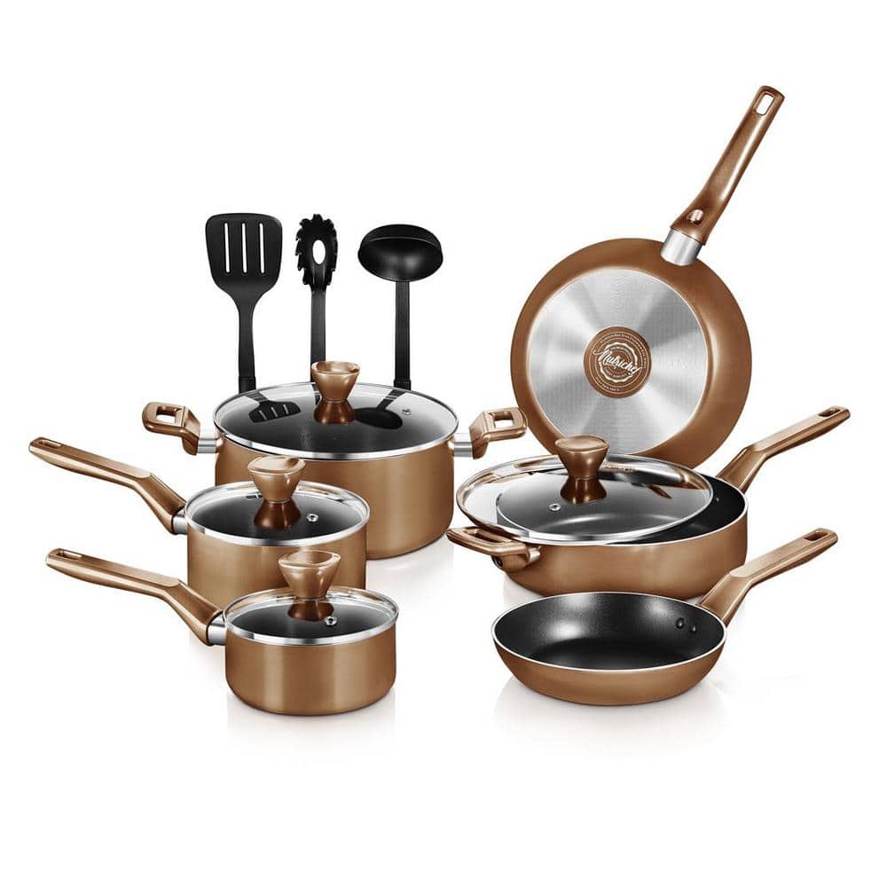 20Pcs Non Stick Cookware Set Cooking Pots Frying Pan Set Utensils