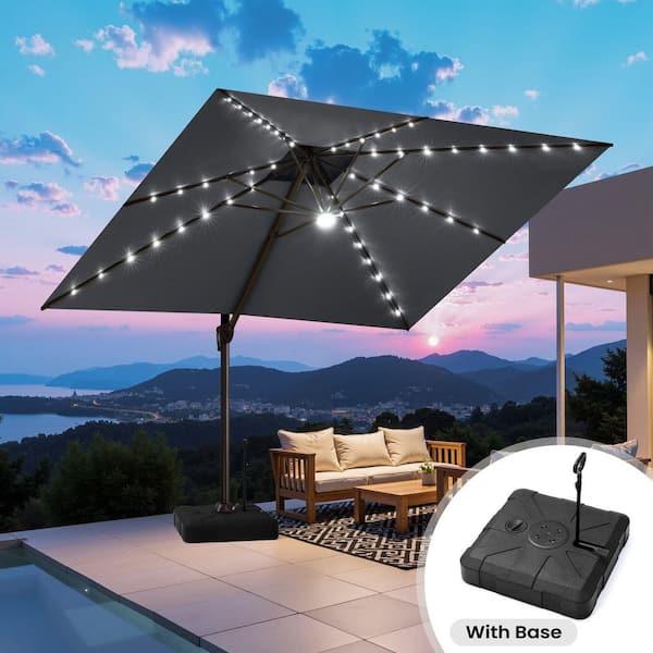 best cheap offset patio umbrella Choice Products 10ft Cantilever Hanging Market Umbrella, 8 Sturdy Ribs, Easy Adjustment Compatible base sold separately under item# 37476363 / 43555099/ 37476367 / 45930650 / 45937489 Please make sure you have weights and your weights are heavy enough to hold the umbrella The base is best filled with sand or sand 11 ft Outdoor Double Top