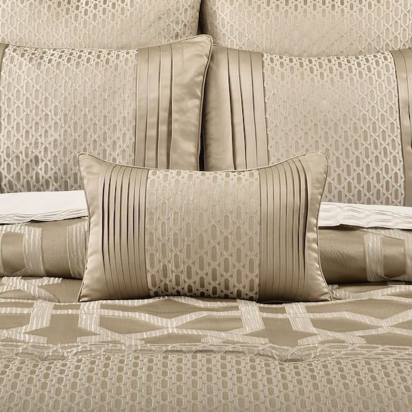 Olympus Sand Polyester Geometric Boudoir Decorative Throw Pillow 13 In. L X 19 In. W