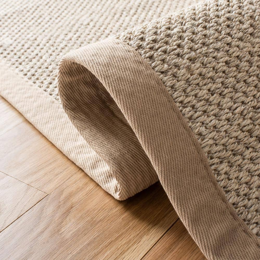 Sleek Marble & Linen 24" Hand-Knotted Rectangular Rug