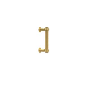 Contemporary 6 in. Back to Back Shower Door Pull in Unlacquered Brass